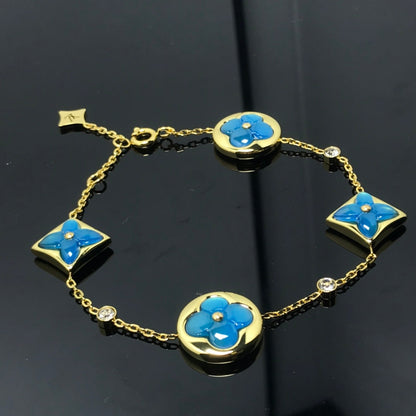 [Plus&Max]STAR AND SUN 4 MOTIF BLUE BRACELET