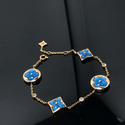 [Plus&Max]STAR AND SUN 4 MOTIF BLUE BRACELET