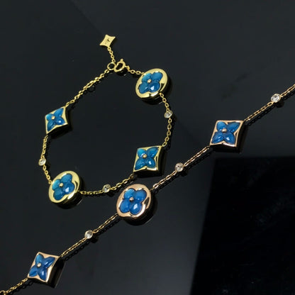 [Plus&Max]STAR AND SUN 4 MOTIF BLUE BRACELET