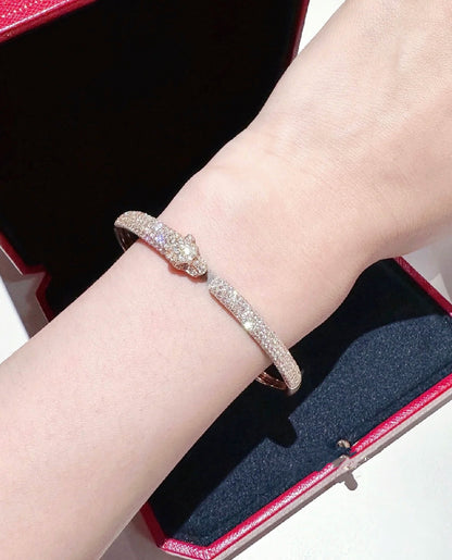 [Plus&Max]PANTHERE FULL DIAMOND OPEN BRACELET
