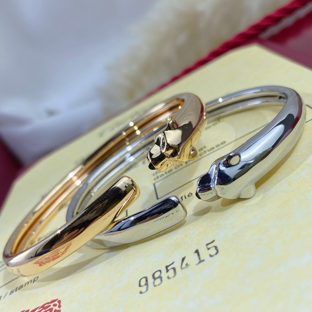 [Plus&Max]PANTHERE SILVER OPEN BRACELET