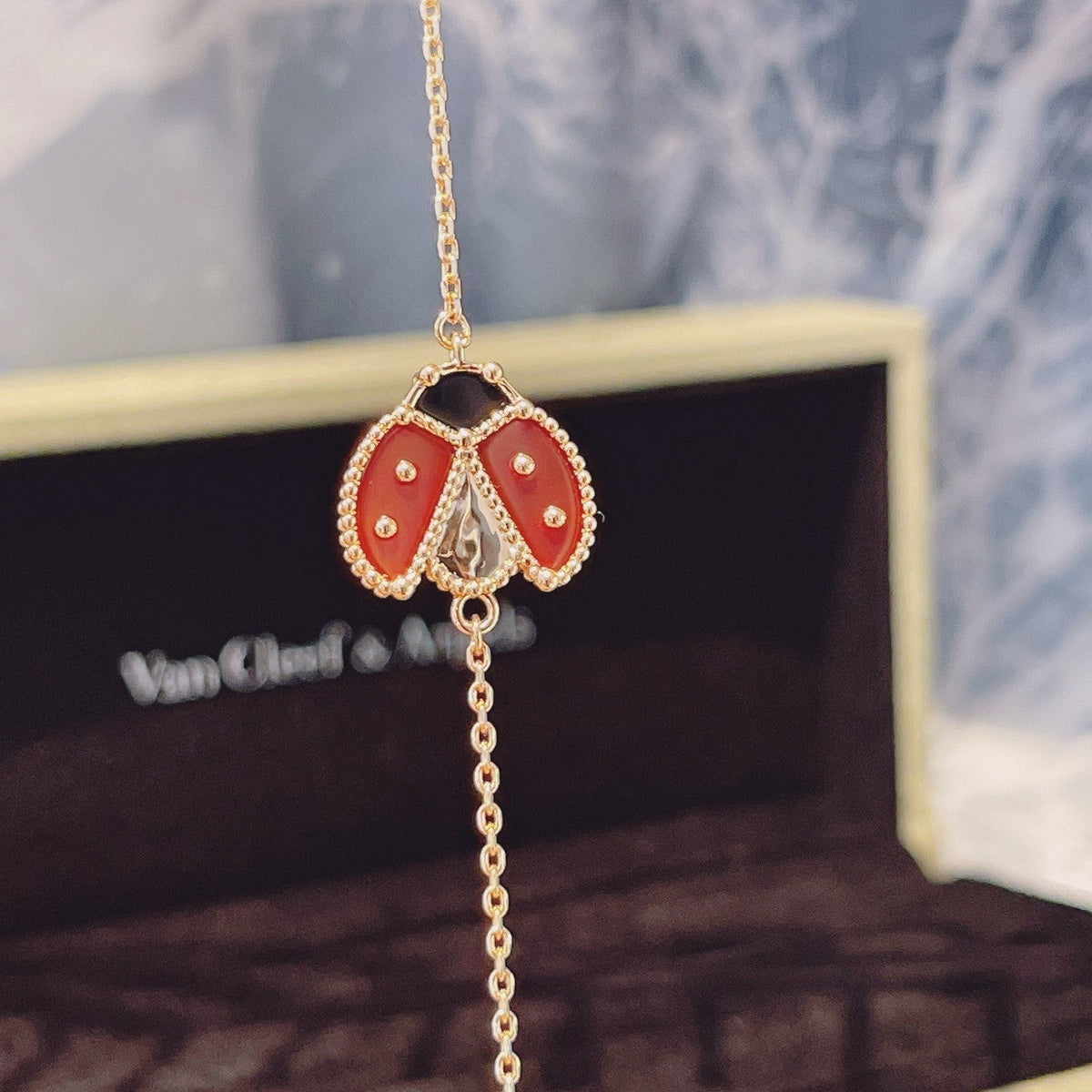 [Plus&Max]LUCKY SPRING 1 MOTIF PINK GOLD BRACELET