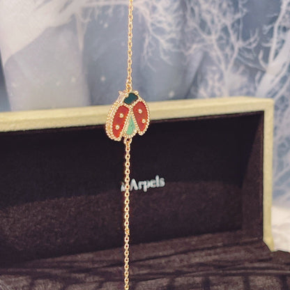 [Plus&Max]LUCKY SPRING 1 MOTIF PINK GOLD BRACELET