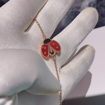 [Plus&Max]LUCKY SPRING 1 MOTIF PINK GOLD BRACELET