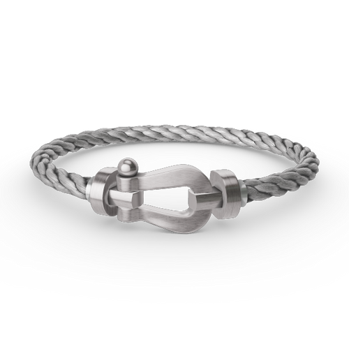 [Plus&Max]FORCE LARGE HORSESHOE NO DIAMOND BRACELET SILVER