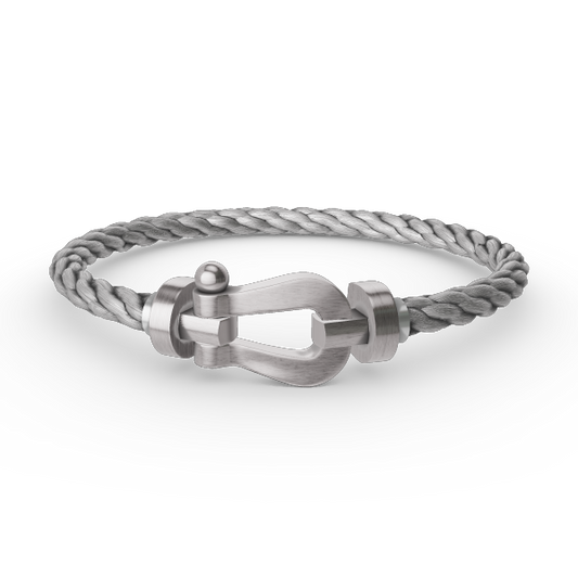 [Plus&Max]FORCE LARGE HORSESHOE NO DIAMOND BRACELET SILVER