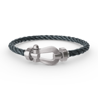 [Plus&Max]FORCE LARGE HORSESHOE NO DIAMOND BRACELET SILVER