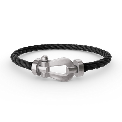 [Plus&Max]FORCE LARGE HORSESHOE NO DIAMOND BRACELET SILVER