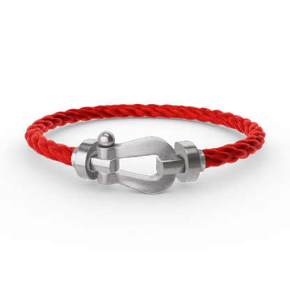 [Plus&Max]FORCE LARGE HORSESHOE NO DIAMOND BRACELET SILVER