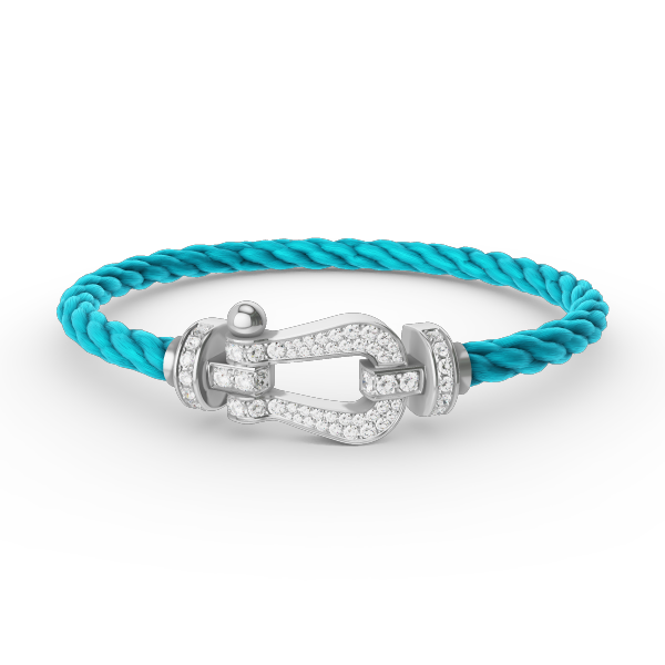 [Plus&Max]FORCE LARGE HORSESHOE FULL DIAMOND BRACELET SILVER