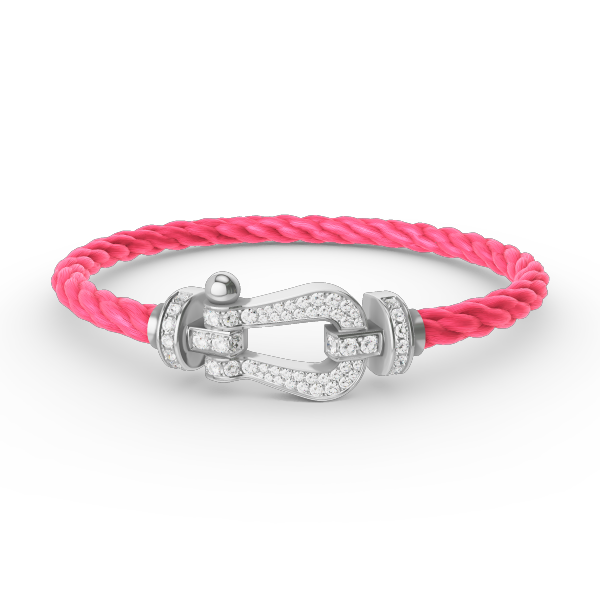 [Plus&Max]FORCE LARGE HORSESHOE FULL DIAMOND BRACELET SILVER