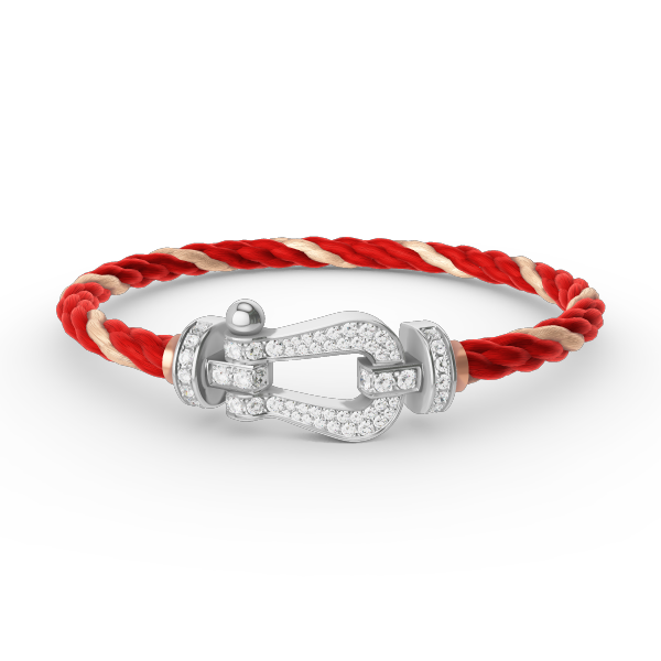 [Plus&Max]FORCE LARGE HORSESHOE FULL DIAMOND BRACELET SILVER