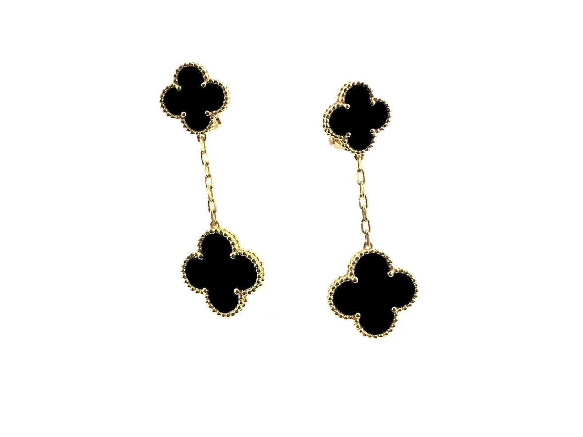 [Plus&Max]CLOVER 2 MOTIFS  EARRINGS (MULTIPLE CHOICESC