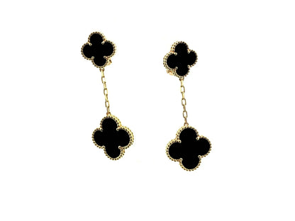 [Plus&Max]CLOVER 2 MOTIFS  EARRINGS (MULTIPLE CHOICESC