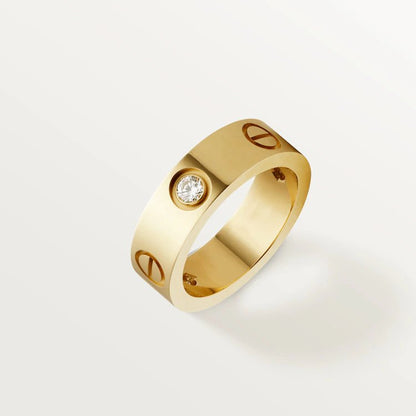 [Plus&Max]LOVE RING 5.5MM 3 DIAMONDS PINK GOLD