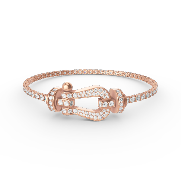[Plus&Max]FORCE  LARGE HORSESHOE FULL DIAMOND TENNIS BRACELET