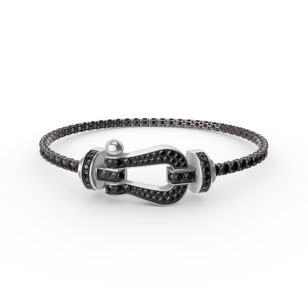 [Plus&Max]FORCE  LARGE HORSESHOE FULL DIAMOND TENNIS BRACELET